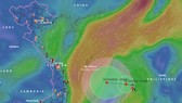 Vị trí và đường đi của áp thấp nhiệt đới lúc 10 giờ ngày 13-10. Ảnh: vndms