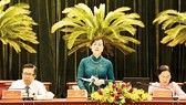 Photo: SGGP Nguyen Thi Quyet Tam, chairwoman of the council gives closing speech