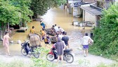 Thieu Duong Commune in the central provicne of Thanh Hoa is isolated by floods -Photo: DQ