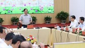 Thủ tướng Phạm Minh Chính làm việc với lãnh đạo chủ chốt của TP Cần Thơ. Ảnh: TTXVN