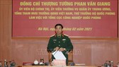 Thượng tướng Phan Văn Giang chủ trì buổi làm việc. Ảnh: TTXVN 