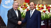 Chủ tịch nước Nguyễn Xuân Phúc hội đàm với Tổng Thư ký Liên hiệp quốc António Guterres 