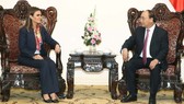 Thủ tướng Nguyễn Xuân Phúc tiếp bà Sahar Nasr, Bộ trưởng Bộ Đầu tư và Hợp tác quốc tế Ai Cập đang ở thăm và làm việc tại Việt Nam. Ảnh: TTXVN