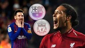Lionel Messi (Barcelona) đối mặt Virgil Van Dijk (Liverpool)