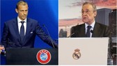 Chủ tịch UEFA, Aleksander Ceferin và Chủ tịch Real Madrid Florentino Perez