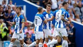 Các cầu thủ Brighton ăn mừng bàn thắng