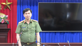 Đại tá Trịnh Ngọc Quyên, Giám đốc Công an tỉnh Bình Dương cảm ơn các lực lượng đã tích cực điều tra, hỗ trợ phá vụ trọng án