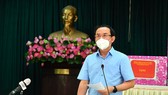 Bí thư Thành ủy TPHCM Nguyễn Văn Nên phát biểu trong buổi làm việc với huyện Cần Giờ, ngày 12-9-2021. Ảnh: VIỆT DŨNG
