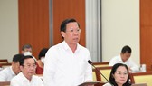 Chủ tịch UBND TPHCM Phan Văn Mãi phát biểu tại Hội nghị quán triệt và triển khai thực hiện Nghị quyết 06. Ảnh: VIỆT DŨNG