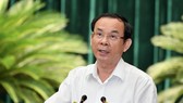 Bí thư Thành ủy TPHCM Nguyễn Văn Nên kết luận hội nghị. Ảnh: VIỆT DŨNG