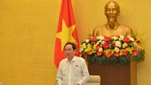 Phó Chủ tịch Thường trực Quốc hội Trần Thanh Mẫn phát biểu tại phiên họp