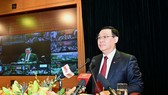 Chủ tịch Quốc hội Vương Đình Huệ phát biểu chỉ đạo Hội nghị. Ảnh: QUANG PHÚC 