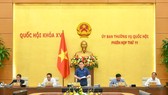 Chủ tịch Quốc hội Vương Đình Huệ phát biểu bế mạc phiên họp thứ 11 của UBTVQH