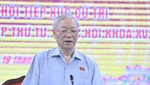 Tổng Bí thư Nguyễn Phú Trọng phát biểu tại cuộc tiếp xúc cử tri