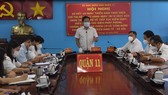 Ông Trương Quốc Lâm, Bí thư Quận ủy quận 11 phát biểu chỉ đạo hội nghị