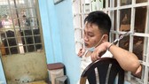 Đối tượng Vũ tại cơ quan công an