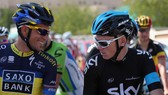 Từng đối địch trên đường đua, nhưng Contador (trái) vẫn rất thân thiết và đánh giá cao Froome