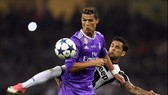 Ronaldo trong trận thắng Juventus ở chung kết Champions League mùa qua.