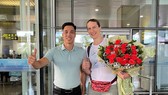 HLV Trần Văn Giáp và ngoại binh Polina Rahimova tại Việt Nam. Ảnh: BC Thái Bình 