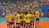 Đội nữ Thái Bình đã có chiến thắng lịch sử tại bán kết để vào chung kết mùa giải 2022. Ảnh: MINH CHIẾN