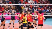 Đội tuyển nữ Việt Nam đã có chiến thắng đầu tay tại cúp bóng chuyền nữ châu Á 2022. Ảnh: AVC