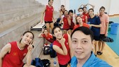 Đội tuyển bóng chuyền nữ Việt Nam tập không nghỉ ở Thái Lan kể cả ngày Lễ Quốc khánh 2-9. Ảnh: TRỌNG LINH