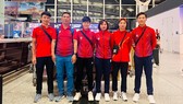 Đinh Thị Như Quỳnh và đội xe đạp địa hình Việt Nam đã có mặt tại Hàn Quốc để dự giải vô địch châu Á 2022. Ảnh: N.VŨ