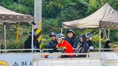Cua-rơ Việt Nam bước vào thi đấu vòng loại của nội dung băng đồng. Ảnh: N.VŨ