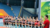 Đội tuyển bóng chuyền nữ Quân đội đặt mục tiêu vượt qua vòng bảng tại Đại hội thể thao toàn quốc năm nay. Ảnh: H.ĐIỆP