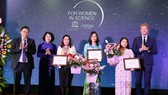 The 3 winners of L’Oreal – UNESCO for Women in Science 2019. (Photo: SGGP)