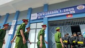 Sân Hà Tĩnh tăng cường an ninh trước trận gặp Đà Nẵng. Ảnh: Dũng Phương