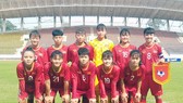 Đội hình xuất phát của đội U16 nữ Việt Nam. Ảnh: Đoàn Nhật