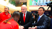 Chủ tịch FIFA Gianni Infantino trong lần ghé thăm Việt Nam và làm việc cùng VFF