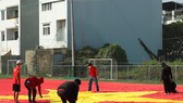 Các thành viên VGS hoàn thiện lá đại kỳ