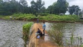 Gia Lai: Vỡ đập tràn ngăn chia 2 hồ của Biển Hồ 