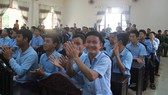 Các học viên Trường Giáo dưỡng số 3 trong hoạt động giao lưu đón tết