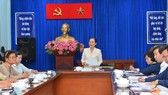 Chủ tịch HĐNDTPHCM Nguyễn Thị Lệ phát biểu trong buổi tiếp bà Phạm Thị Diên Hồng. Ảnh: VIỆT DŨNG