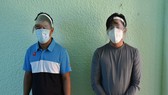 Đối tượng Lê Văn Lĩnh và Đoàn Văn Giàu (trừ trái qua phải). Ảnh: CACC
