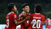 Niềm vui chiến thắng của các cầu thủ Indonesia. Ảnh: GETTY