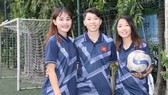 Các tuyển thủ Chương Thị Kiều, Kim Thanh và Huỳnh Như của CLB TPHCM.