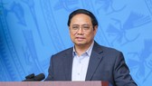 Thủ tướng Phạm Minh Chính chủ trì phiên họp thứ 18 của Ban chỉ đạo quốc gia phòng, chống dịch Covid-19 với 63 tỉnh thành. Ảnh: QUANG PHÚC