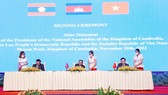Việt Nam, Lào, Campuchia ký Tuyên bố chung thiết lập cơ chế Hội nghị cấp cao Quốc hội 3 nước