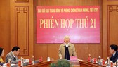 Tổng Bí thư Nguyễn Phú Trọng phát biểu chỉ đạo trong Phiên họp thứ 21 của Ban Chỉ đạo Trung ương về phòng, chống tham nhũng, tiêu cực. Ảnh: Noichinh.vn