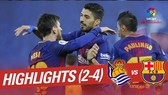 Real Sociedad - Barcelona 2-4: Suarez cú đúp, Messi, Paulinho góp vui