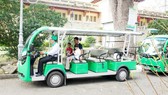 Xe buýt điện tuyến trung tâm TPHCM (ảnh chụp ngày 29-8-2020). Ảnh: CAO THĂNG