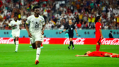 Kudus vui mừng với bàn thắng nâng tỷ số lên 3-2 cho Ghana
