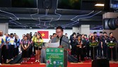 Đại diện Liên đoàn Bowling châu Á phát biểu tại lễ khai mạc. Ảnh: Thanh Đình