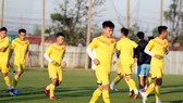 U23 Việt Nam trên sân tập chiều 7-1. Ảnh: Đoàn Nhật