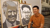 Người vẽ chân dung Tổng thống Donald Trump và Chủ tịch Kim Jong-un bằng… ốc vít