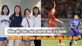 Đồng đội chúc mừng Huỳnh Như trở thành cầu thủ nữ Việt Nam đầu tiên sang châu Âu thi đấu